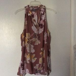 Floral blouse in dusty rose